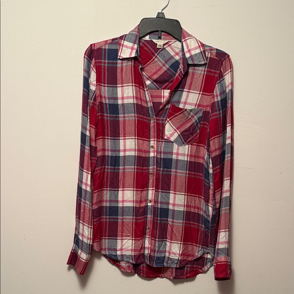 Aeropostale Red and Blue Plaid Shirt